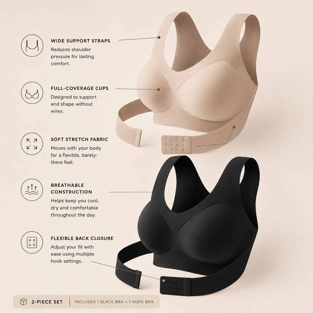 Poised Lift Bra™ | 2-Piece Set