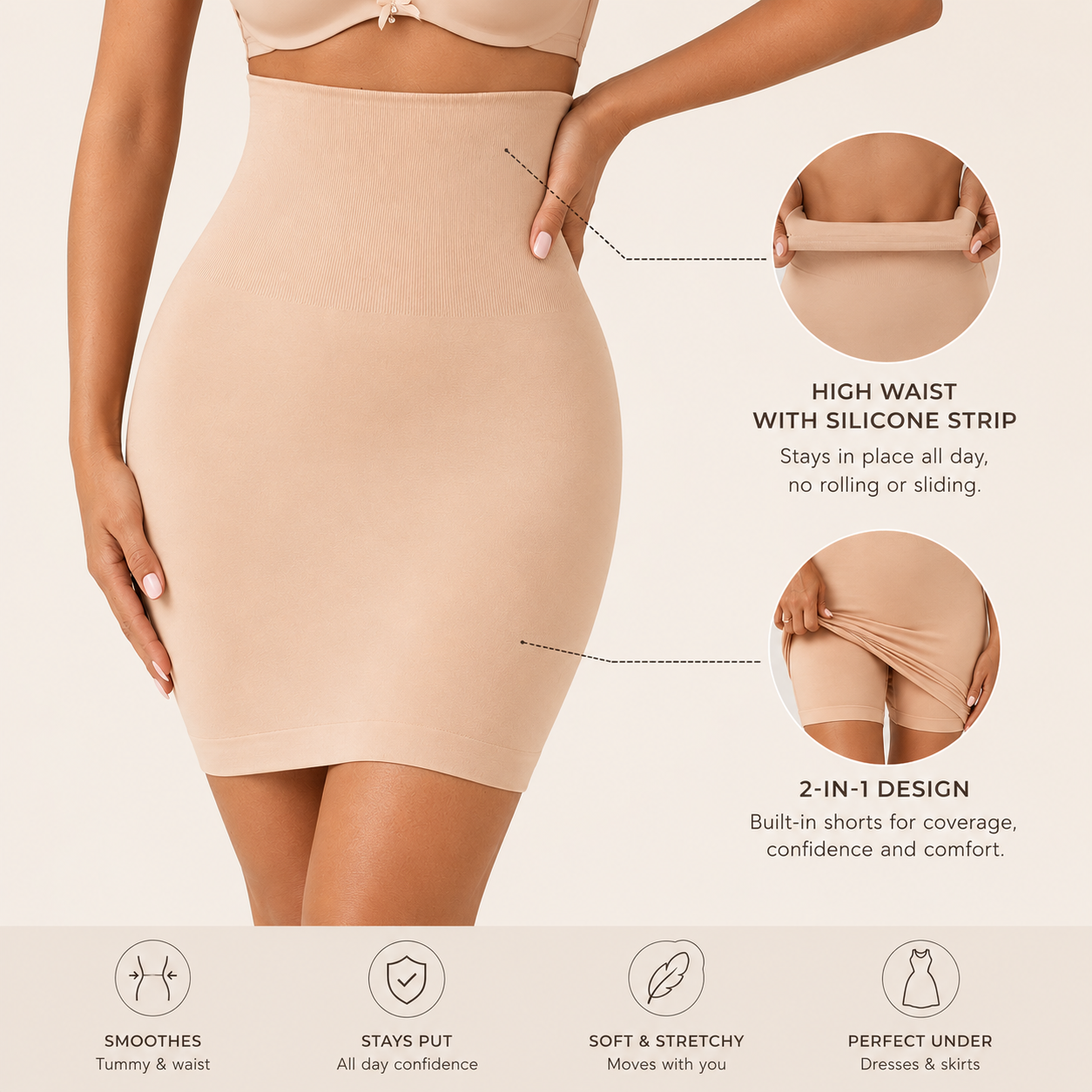 Poised SculptSlip™ 2-in-1 Pant Skirt